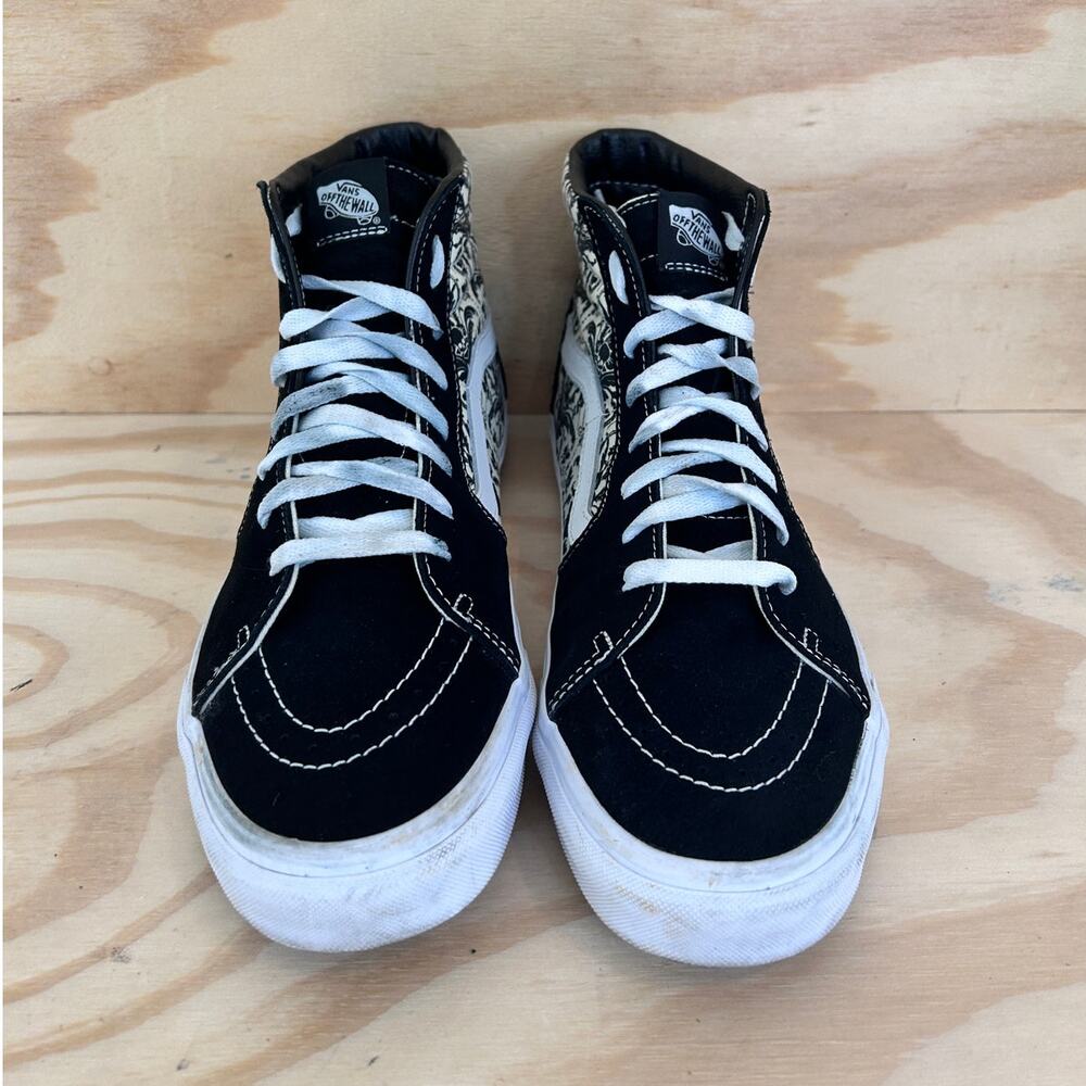 Vans Off The Wall - SK8-Hi Skull Tapestry - Sneakers - Black/White - Men's -11.5 - Picture 2 of 9
